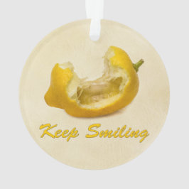 Ornamento Limão - Continue sorrindo