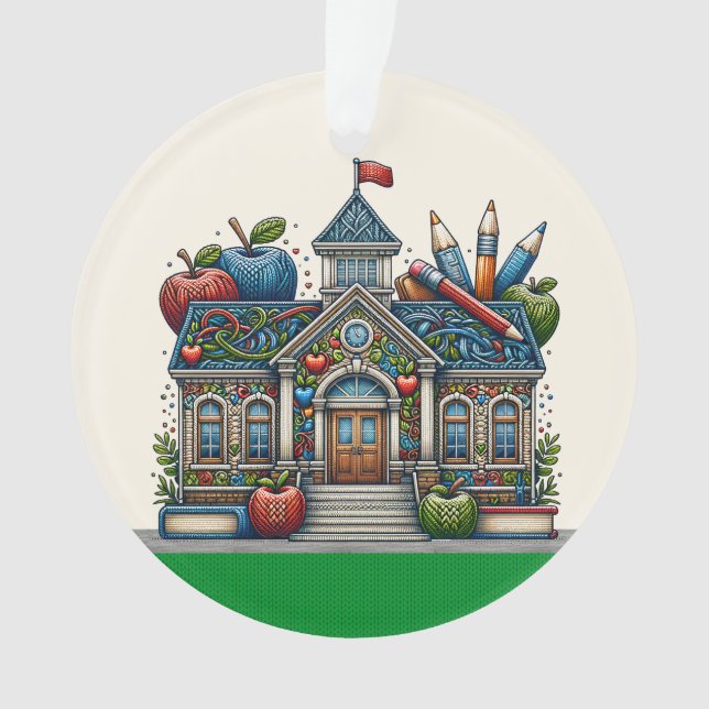 Ornamento Linda Escola - Professora - Veja De Volta (Frente)