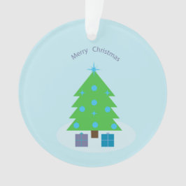 Ornamento Linda ornamentação circular com árvore de Natal