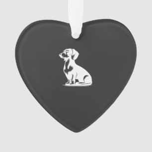 Ornamento Lindo Dachshund Estiloso Pequeno Cão de Caça