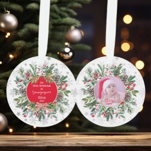 Ornamento Lindo Presente de Primeiro Natal dos Avós