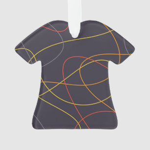Ornamento Linhas coloridas, modernas, simples, trendy, curva