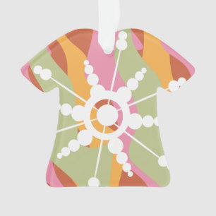 Ornamento Líquido Tie Dye Natal Retro Groovy