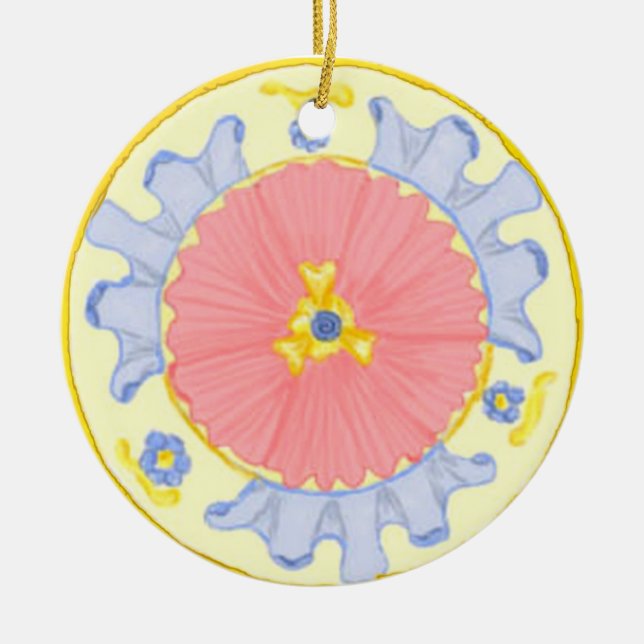 Ornamento liso-mediterrânico liso-paixão Floral (Frente)