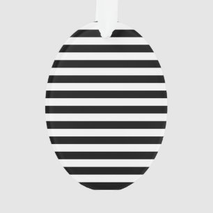 Ornamento Listras horizontais pretas elegantes clássicas