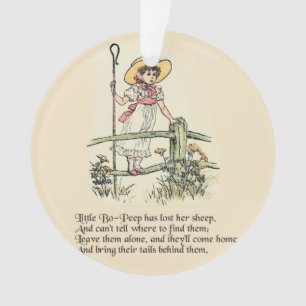 Ornamento Little Bo-Peep: Clássico Kate Greenaway Berçário