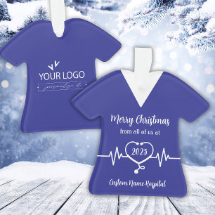 Ornamento Logotipo e Nome Personalizado do Hospital no Natal