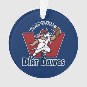 Ornamento Logotipo escolar da equipa de beisebol de Dawgs da