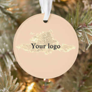 Ornamento Logotipo personalizado simples e elegante aqui da