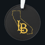 Ornamento Long Beach State Love<br><div class="desc">Veja esses designs da Universidade Estadual da Califórnia em Long Beach! Mostre seu Orgulho Estadual da Califórnia com esses novos produtos da Universidade. Estes são os presentes perfeitos para o estudante Long Beach, alunos, família, amigo ou fã na sua vida. Todos esses produtos Zazzle são personalizáveis com seu nome, ano...</div>