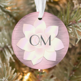 Ornamento Lotus Elegante de Blush Rosa OM