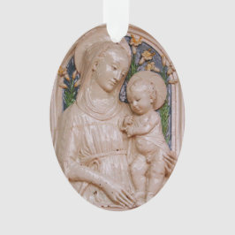 Ornamento Luca della Robbia Madonna Child e Lily Art