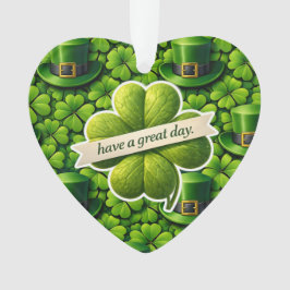 Ornamento Lucky for leaf clover Saint Patrick's Day have a g
