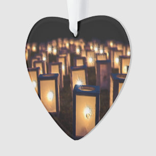 Ornamento Luminares do Natal na noite