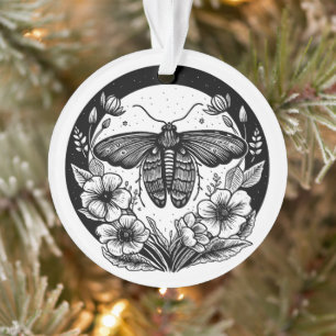 Ornamento Luz e flores da academia escura