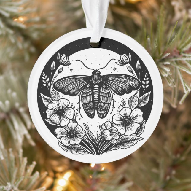 Ornamento Luz e flores da academia escura (Árvore)