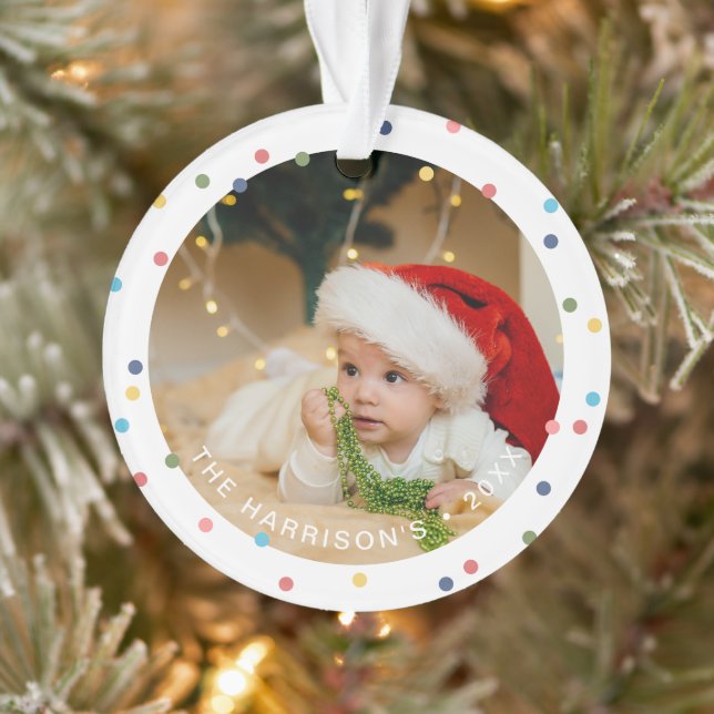 Ornamento Luzes Coloridas Modernas Foto (Árvore)