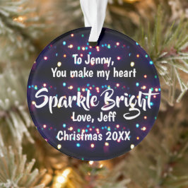 Ornamento Luzes de Feriado Brilhantes Romântica