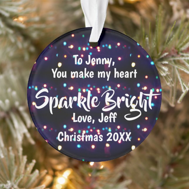 Ornamento Luzes de Feriado Brilhantes Romântica (Árvore)