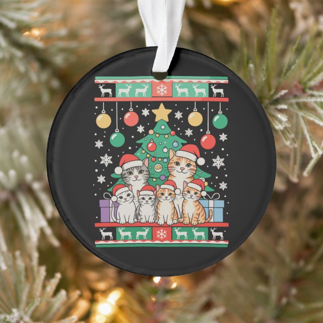 Ornamento Luzes de Natal Árvore de Natal Feia de Gato Festa  (Árvore)