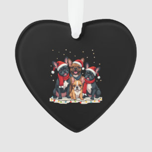 Ornamento Luzes de Natal Bulldogs Franceses Cachorro Xmas Fr