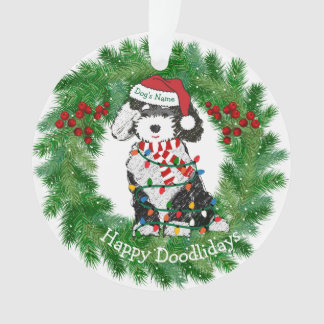 Ornamento Luzes de Natal Personalizadas - Azevoodle Acrílico