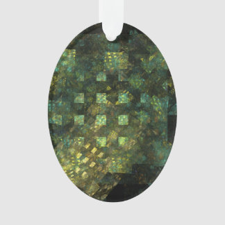Ornamento Luzes no Oval Acrílico de Arte Abstrato da Cidade