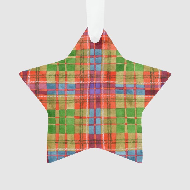 Ornamento MAC RAE TARTAN Arylic Star Ornament (Frente)