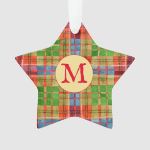 Ornamento MAC RAE TARTAN Arylic Star Ornament + Inicial
