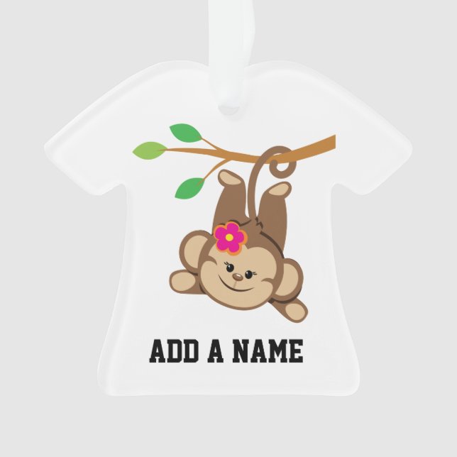 Ornamento Macaco de balanço da menina (Frente)