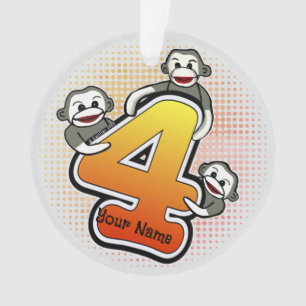 Ornamento Macaco de Meia Número 4