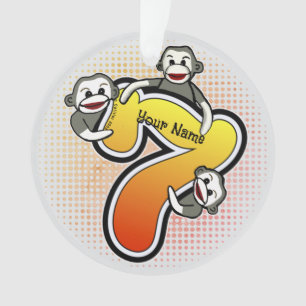 Ornamento Macaco de Meia Número 7