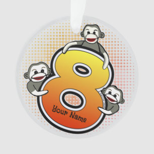 Ornamento Macaco de Meia Número 8