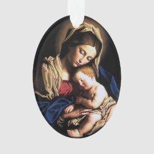 Ornamento Madona e Menino - Maria e Menino Jesus
