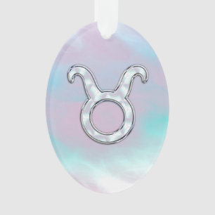Ornamento Mãe de Pearl Taurus Zodiac Astrologia