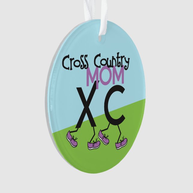 Ornamento Mãe de XC de Cross Country (Frente)