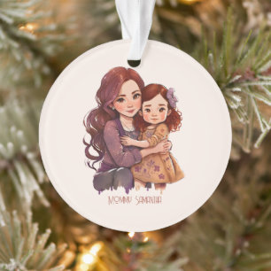Ornamento Mãe e Filha Minúsculos Personalizados