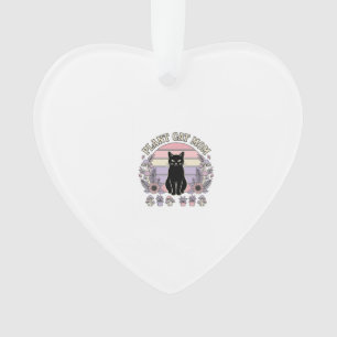 Ornamento Mãe Gato Planta Gato Plantas Cottagecore Antigo Ve