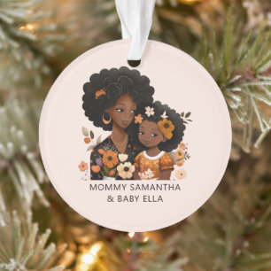 Ornamento Mãe negra personalizada e filha (13)