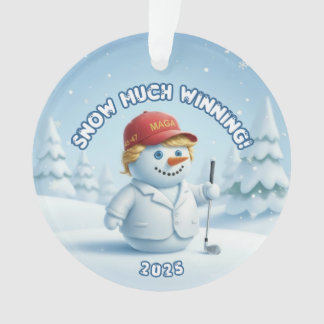 Ornamento MAGA Snowman Trump Ornament  - Patriotic Ornament