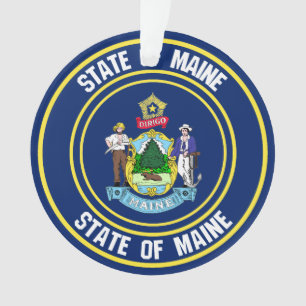 Ornamento Maine Round Emblem
