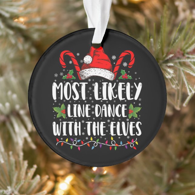 Ornamento Mais Propenso a Dançar em Linha com os Elfos Natal (Árvore)