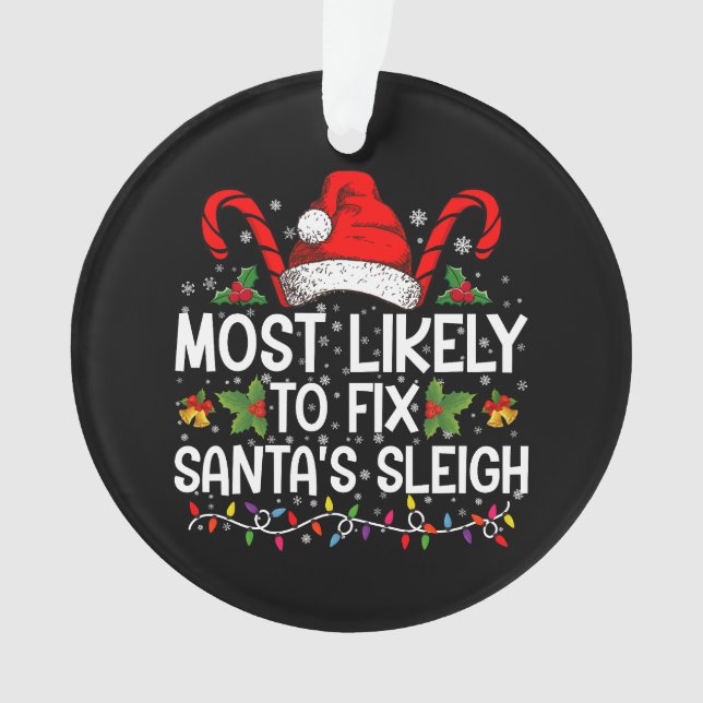Ornamento Mais Provável Para Consertar O Natal Da Família Sl (Frente)