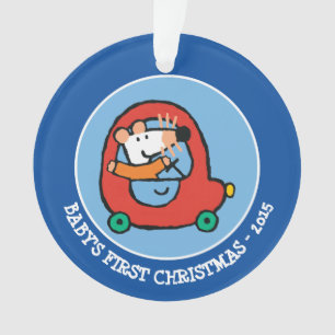 Ornamento Maisy dirige um carro vermelho bonito