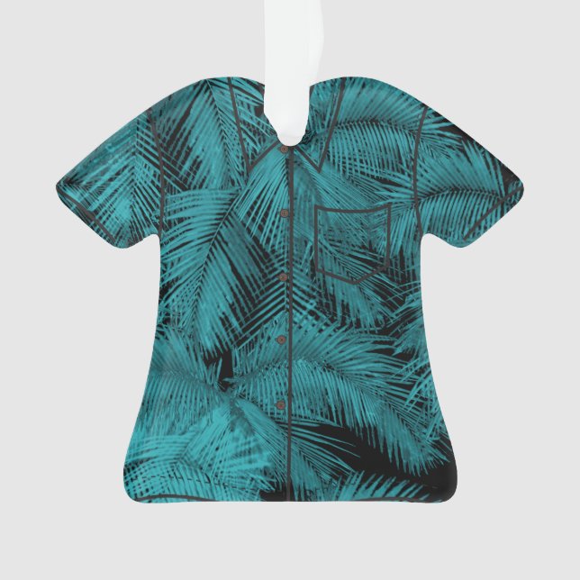 Ornamento Makana Palms Hawaii Tropical Deixa Camisa Aloha (Frente)