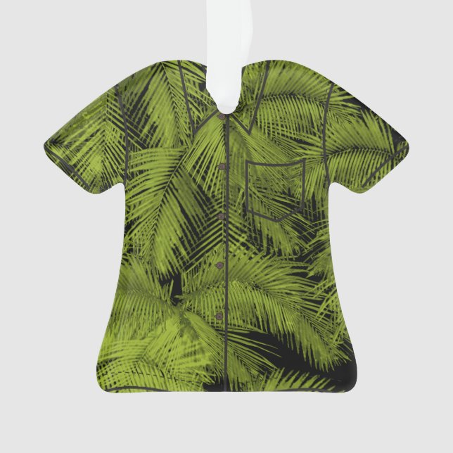 Ornamento Makana Palms Hawaii Tropical Deixa Camisa Aloha (Frente)