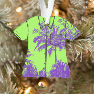 Ornamento Makena Beach Hawaiian Sketchy Palms Aloha Shirt