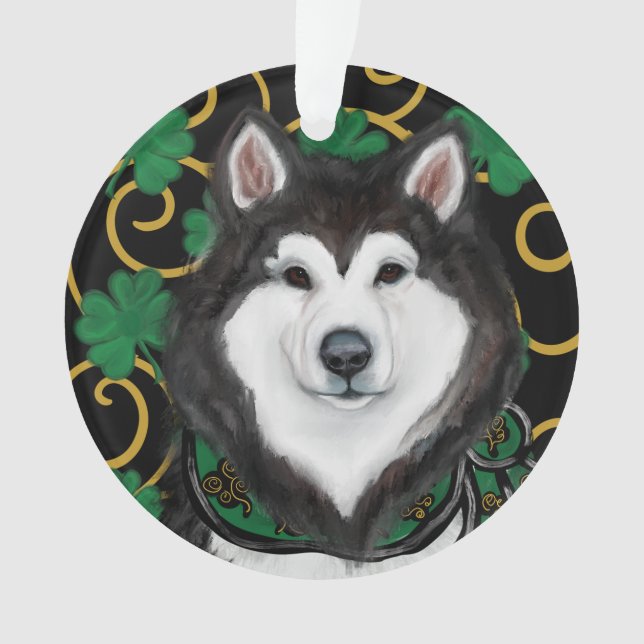 Ornamento Malamute do Alasca (Frente)