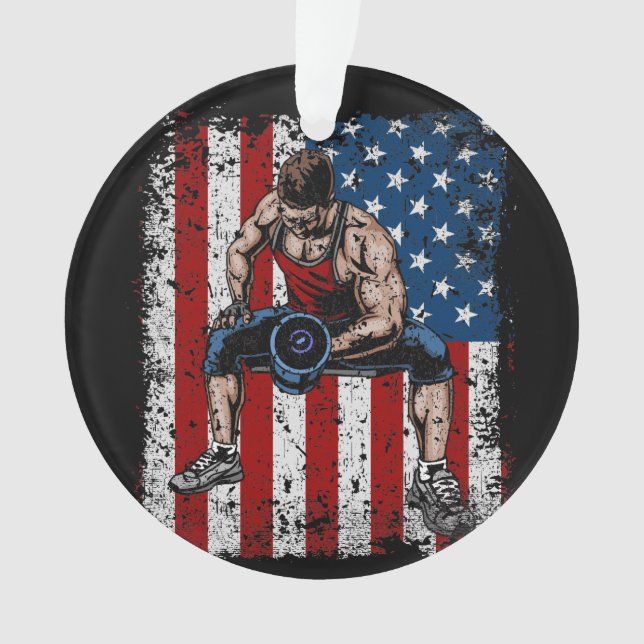 Ornamento Malhação do Dumbbell do Weightlifter (Frente)
