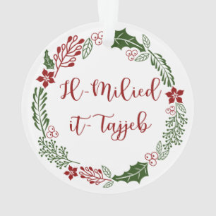 Ornamento Maltês Feliz Natal Fúria Il-Milied it-tajjeb